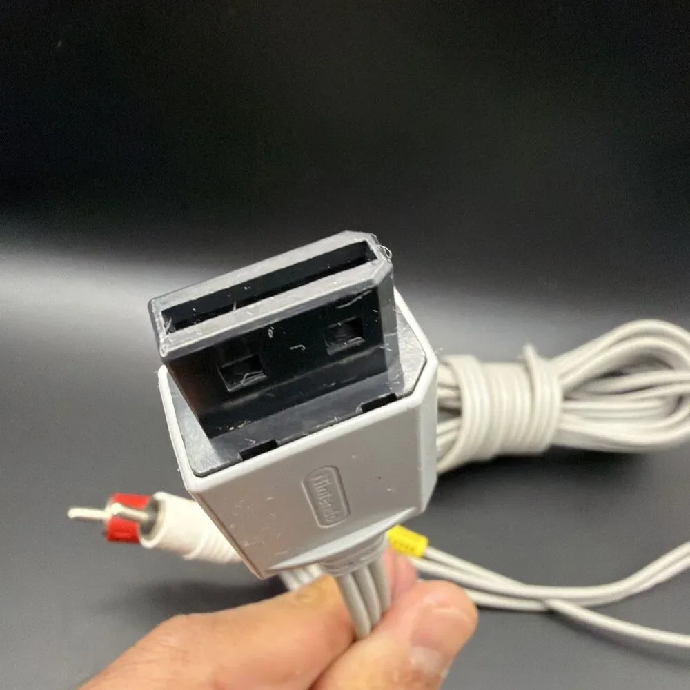 Official Nintendo Wii Composite Audio Video AV Cable RVL-009 OEM Genuine Used